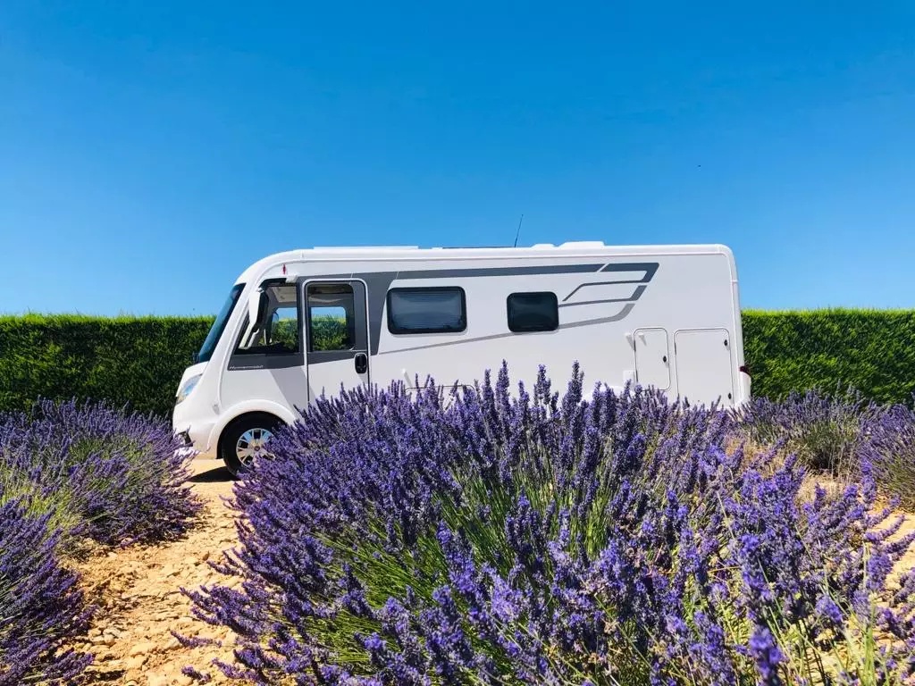 Motorhome fra la lavanda